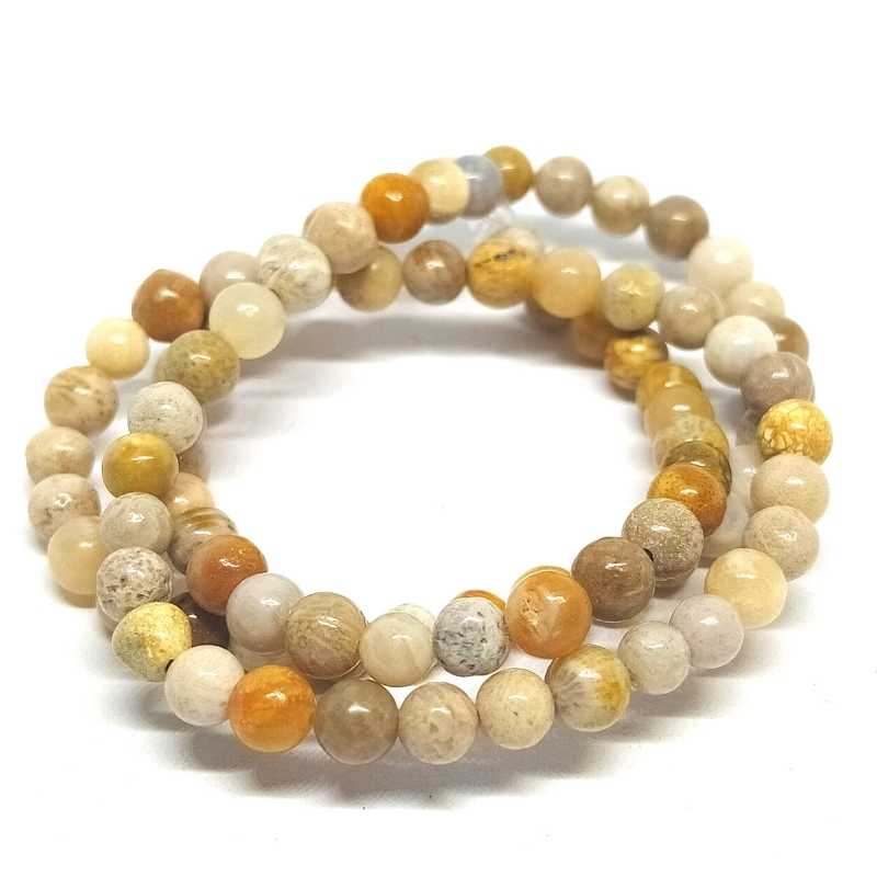 Cuentas Piedra Crisantemo natural 4mm Hole: 1mm Tira: 88 piezas - - Crystaldreams Abalorios