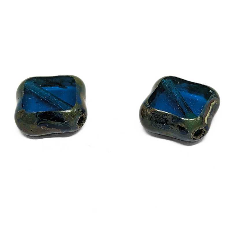 Cuentas Table Cut Cristal Checo - 10mm Ocean Picasso - - Crystaldreams Abalorios