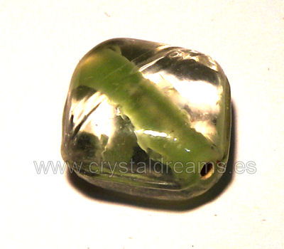 Cuentas Vidrio 12x12mm "Aim" Olive x1 - - Crystaldreams Abalorios