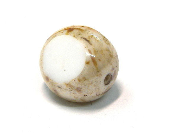 Cuentas Vidrio 3 Cuts Beige picasso 11mm - - Crystaldreams Abalorios