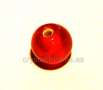 Cuentas Vidrio 6mm "Sround" Red x1 - - Crystaldreams Abalorios