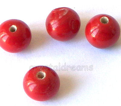 Cuentas Vidrio 6mm agujero:1mm "Sed" Red x1 - - Crystaldreams Abalorios