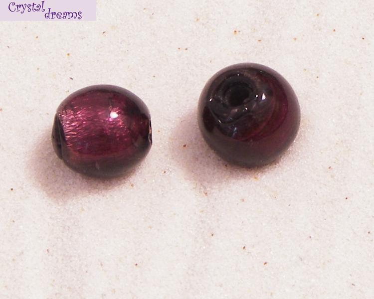 Cuentas Vidrio "Bola Pequeña" Amethyst x 1 Ud. - - Crystaldreams Abalorios