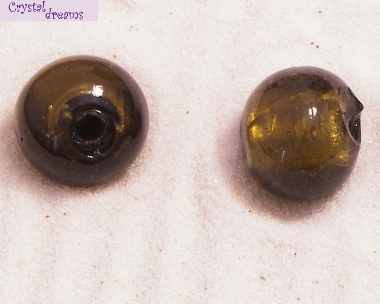 Cuentas Vidrio "Bola" Smoky Quartz x 1 Ud. - - Crystaldreams Abalorios