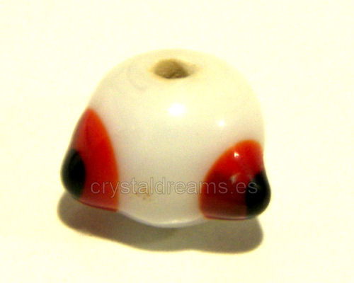 Cuentas Vidrio "Eagle White eye" 9mm Hole:1,5mm - - Crystaldreams Abalorios