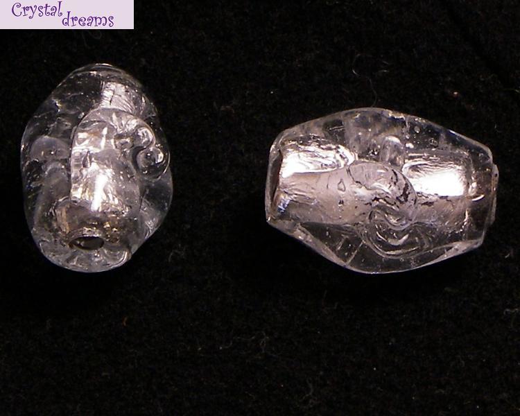 Cuentas Vidrio "Zara" Blanco x 2 Ud. -  - Crystaldreams Abalorios