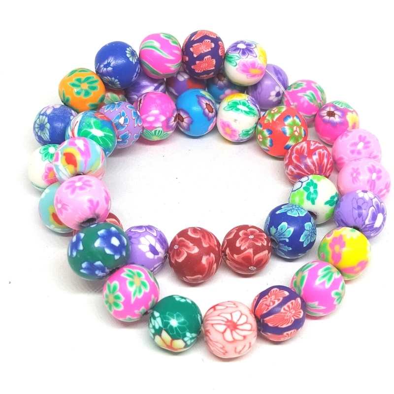 Cuentas de Fimo o Pasta Polimérica 10mm Agujero 1,5mm 40 piezas - - Crystaldreams Abalorios