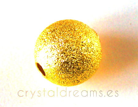 Cuentas metalicas -Doradas - 8mm - - Crystaldreams Abalorios