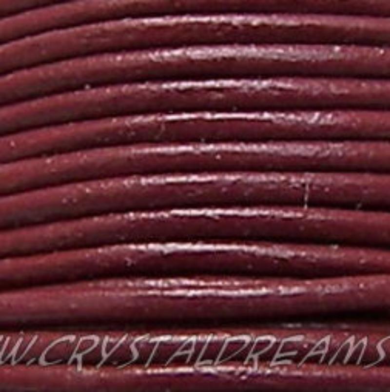 Cuero Bordeaux - 3mm - precio por metro - - Crystaldreams Abalorios