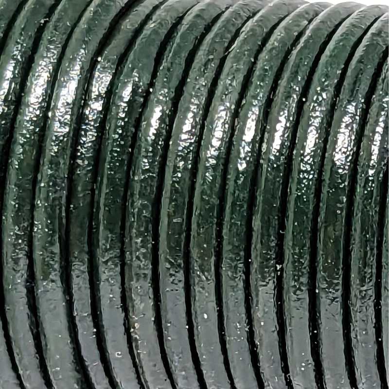 Cuero Bottle Green - 1mm - - Crystaldreams Abalorios