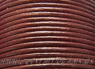 Cuero Burgundy - 2mm - - Crystaldreams Abalorios