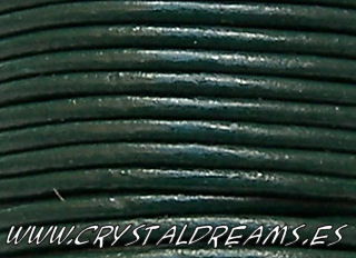 Cuero Dark Green - 2mm - - Crystaldreams Abalorios