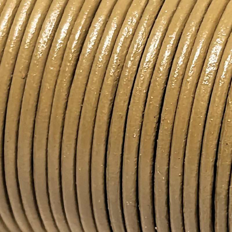 Cuero Light Brown - 1mm - - Crystaldreams Abalorios