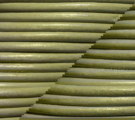 Cuero Light Grey - 2mm - - Crystaldreams Abalorios