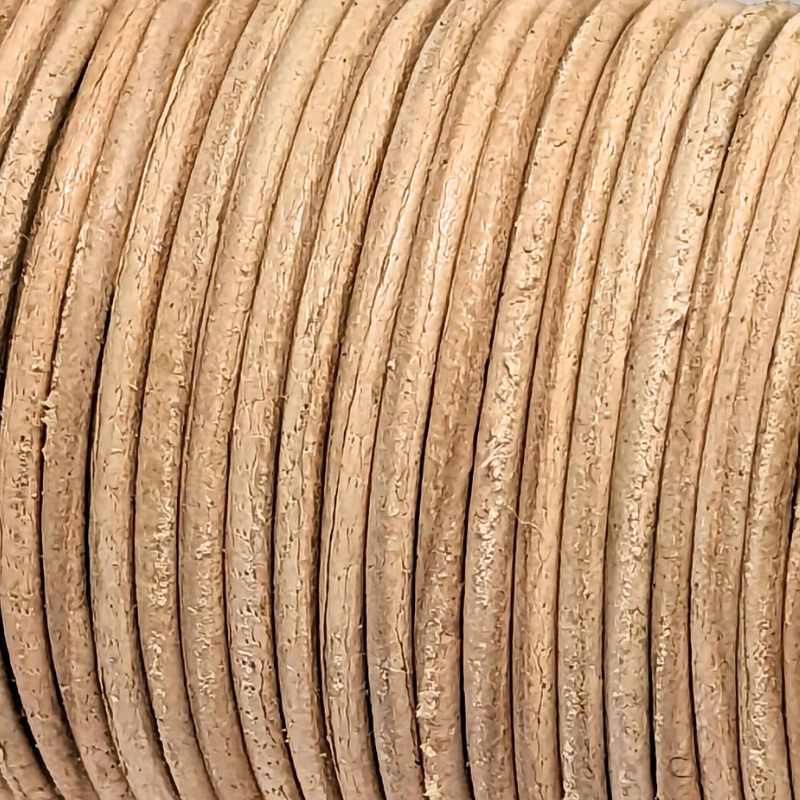 Cuero Natural - 1mm - - Crystaldreams Abalorios