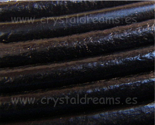 Cuero de 6mm - Black - - Crystaldreams Abalorios