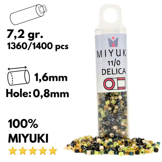 DB-MIX07 Tubo Miyuki Delica 11/0 Earthtone Mix 7,2gr. - DB-MIX07 Tubo Miyuki Delica 11/0 Earthtone Mix 7,2gr. - Miyukilandia