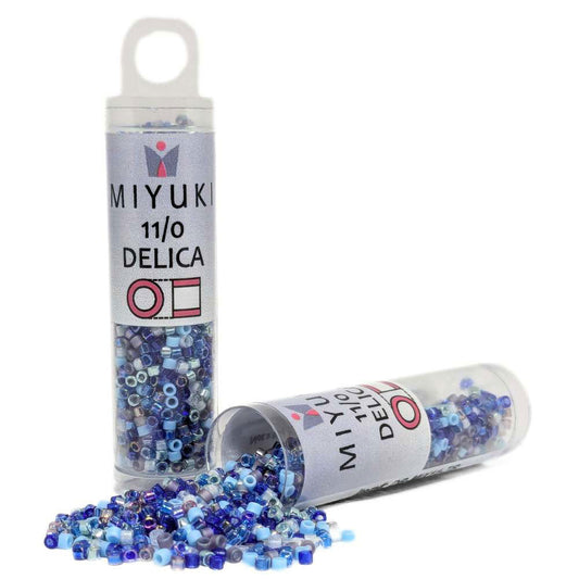 DB-MIX11 Tubo Miyuki Delica 11/0 Caribbean Blue Mix 7,2gr - DB-MIX11 Tubo Miyuki Delica 11/0 Caribbean Blue Mix 7,2gr - Miyukilandia