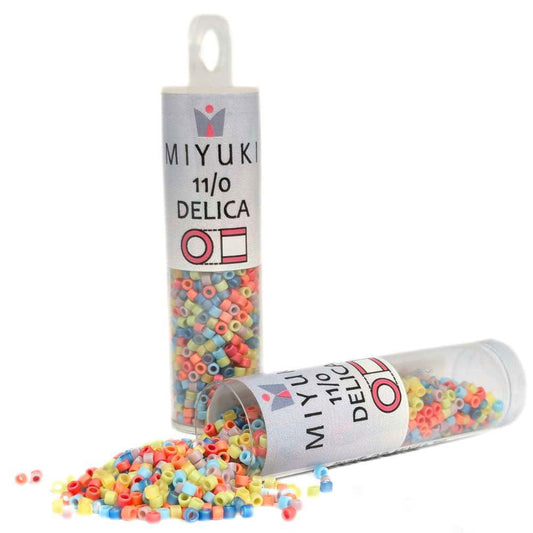 DB-MIX43 Tubo Miyuki Delica 11/0 Matte Rainbow Mix 7,2gr - DB-MIX43 Tubo Miyuki Delica 11/0 Matte Rainbow Mix 7,2gr - Miyukilandia