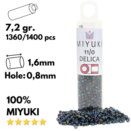 DB0002 Tubo Miyuki Delica 11/0 Blue Iris 7,2gr -