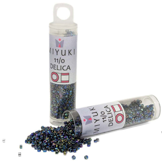 DB0005 Tubo Miyuki Delica 11/0 Medium Blue Iris 7,2gr - DB0005 Tubo Miyuki Delica 11/0 Medium Blue Iris 7,2gr - Miyukilandia