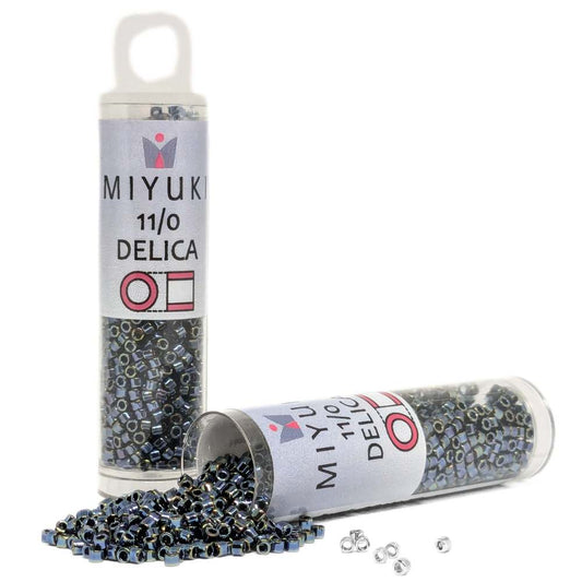 DB0006 Tubo Miyuki Delica 11/0 Gunmetal Iris 7,2gr. -