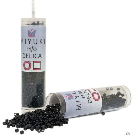 DB0010 Tubo Miyuki Delica 11/0 Opaque Jet 7,2gr - DB0010 Tubo Miyuki Delica 11/0 Opaque Jet 7,2gr - Miyukilandia