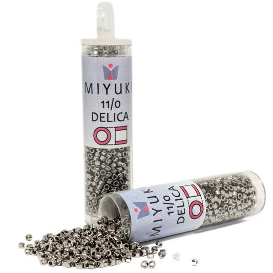 DB0021 Tubo Miyuki Delica 11/0 Steel 7,2gr - DB0021 Tubo Miyuki Delica 11/0 Steel 7,2gr - Miyukilandia