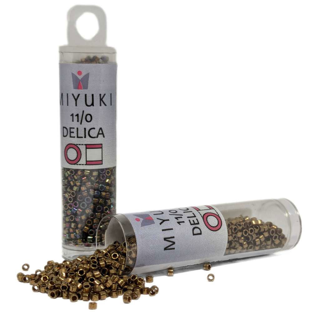 DB0022L Tubo Miyuki Delica 11/0 Metallic Light Bronze iris 7,2gr - DB0022L Tubo Miyuki Delica 11/0 Metallic Light Bronze iris 7,2gr - Miyukilandia