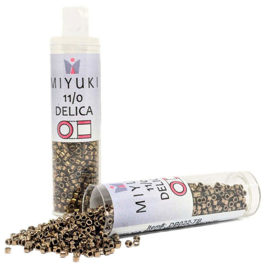 DB0022 Tubo Miyuki Delica 11/0 Metallic Bronze iris 7,2gr - DB0022 Tubo Miyuki Delica 11/0 Metallic Bronze iris 7,2gr - Miyukilandia