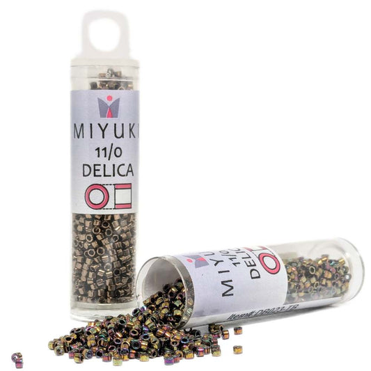 DB0023 Tubo Miyuki Delica 11/0 Metallic Light Bronze Iris 7,2gr -