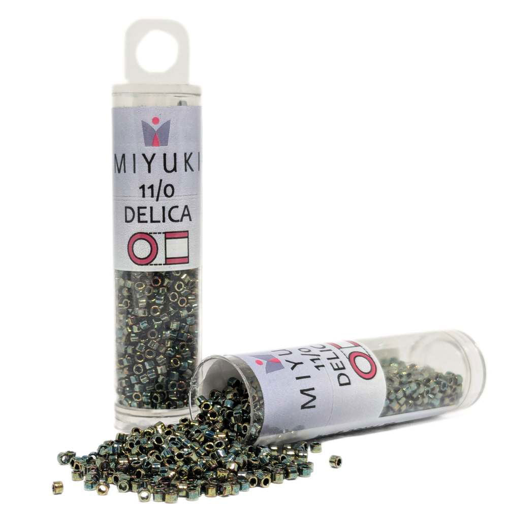 DB0024 Tubo Miyuki Delica 11/0 Metallic Green 7,2gr - DB0024 Tubo Miyuki Delica 11/0 Metallic Green 7,2gr - Miyukilandia