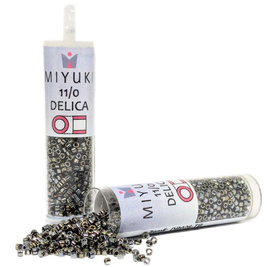 DB0026 Tubo Miyuki Delica 11/0 Metallic Dark Steel 7,2gr - DB0026 Tubo Miyuki Delica 11/0 Metallic Dark Steel 7,2gr - Miyukilandia