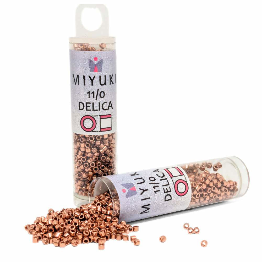 DB0040 Tubo Miyuki Delica 11/0 Bright Copper Plated 7,2gr - DB0040 Tubo Miyuki Delica 11/0 Bright Copper Plated 7,2gr - Miyukilandia