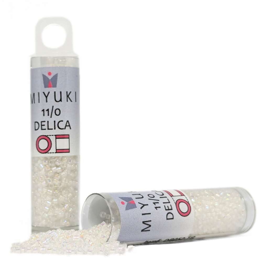 DB0052 Tubo Miyuki Delica 11/0 Off White AB 7,2gr -