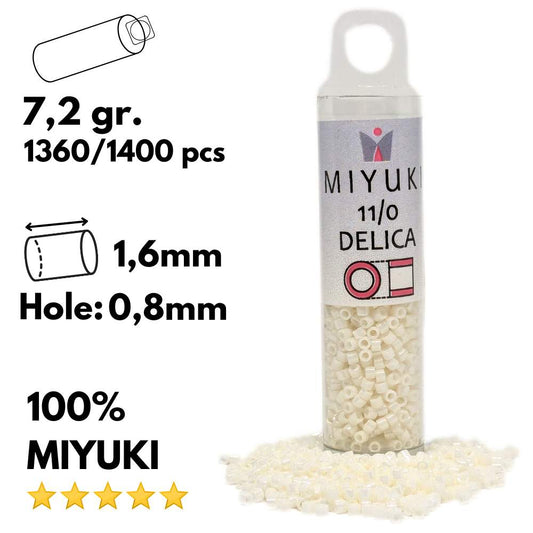 DB0203 Tubo Miyuki Delica 11/0 Ceylon Light Yellow 7,2gr -