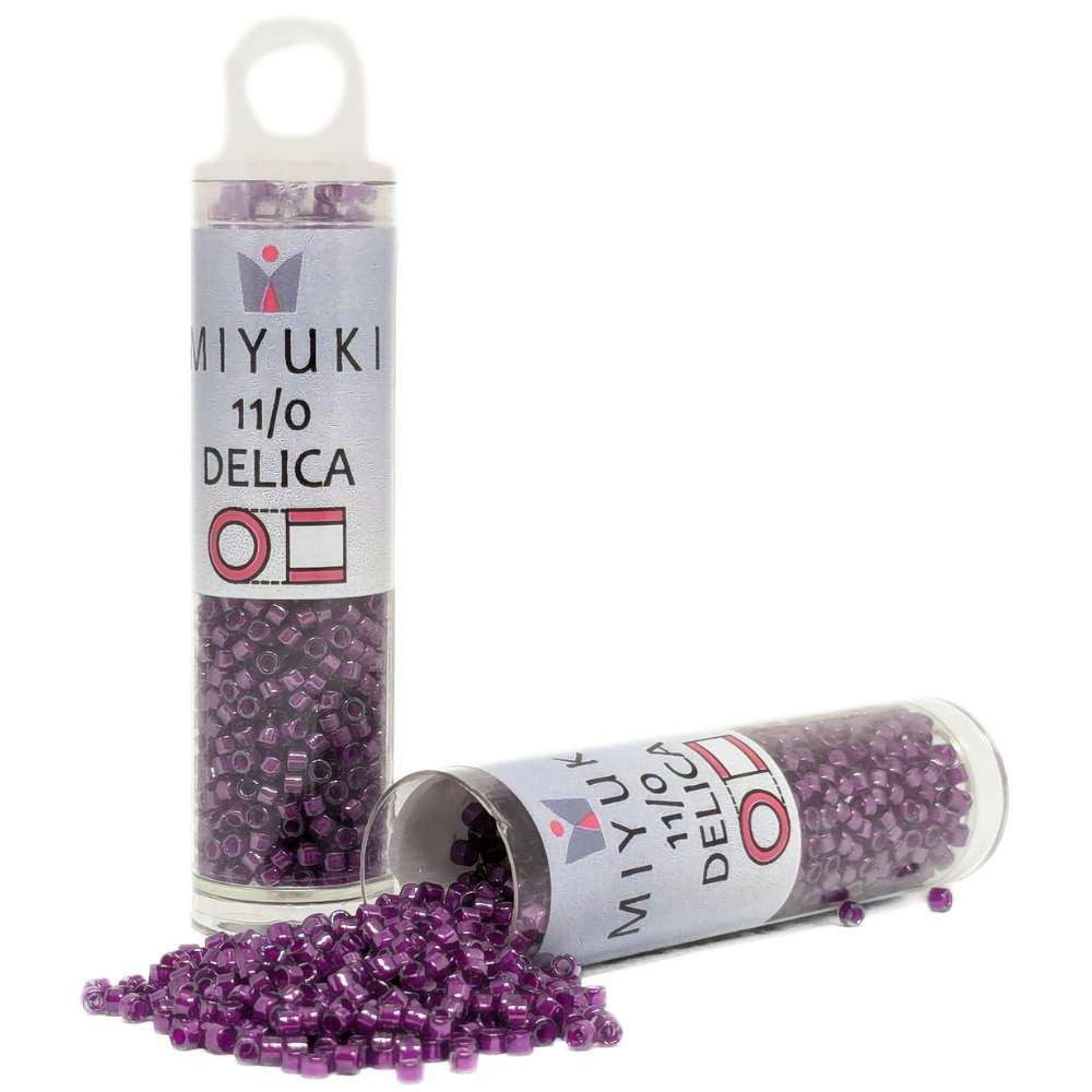 DB0281 Tubo Miyuki Delica 11/0 Lined Pale Magenta Luster 7,2gr - DB0281 Tubo Miyuki Delica 11/0 Lined Pale Magenta Luster 7,2gr - Miyukilandia