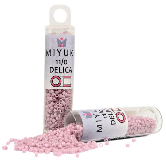 DB0355 Tubo Miyuki Delica 11/0 Matte Rose 7,2gr - DB0355 Tubo Miyuki Delica 11/0 Matte Rose 7,2gr - Miyukilandia