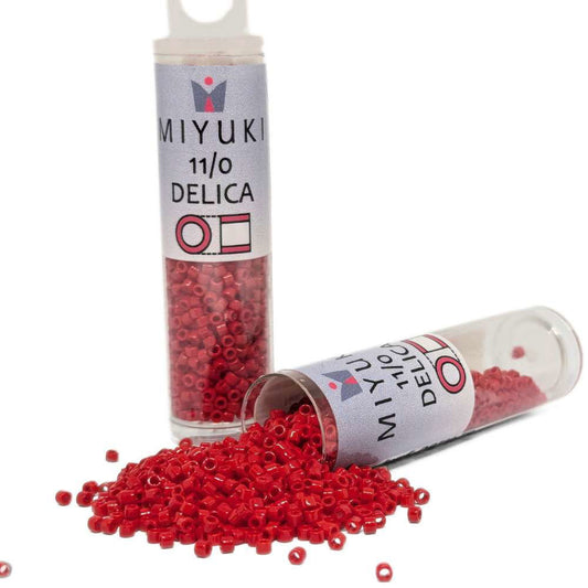 DB0723 Tubo Miyuki Delica 11/0 Opaque Dark Cranberry 7,2gr - DB0723 Tubo Miyuki Delica 11/0 Opaque Dark Cranberry 7,2gr - Miyukilandia