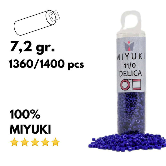 DB0726 Tubo Miyuki Delica 11/0 Opaque Cobalt 7,2gr - DB0726 Tubo Miyuki Delica 11/0 Opaque Cobalt 7,2gr - Miyukilandia