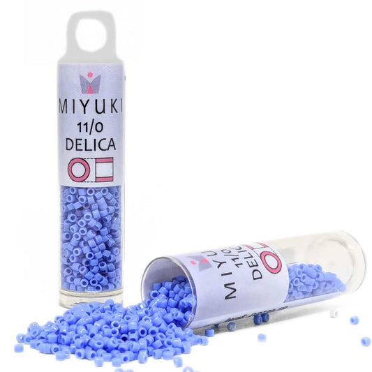 DB0730 Tubo Miyuki Delica 11/0 Opaque Light Sapphire 7,2gr . -