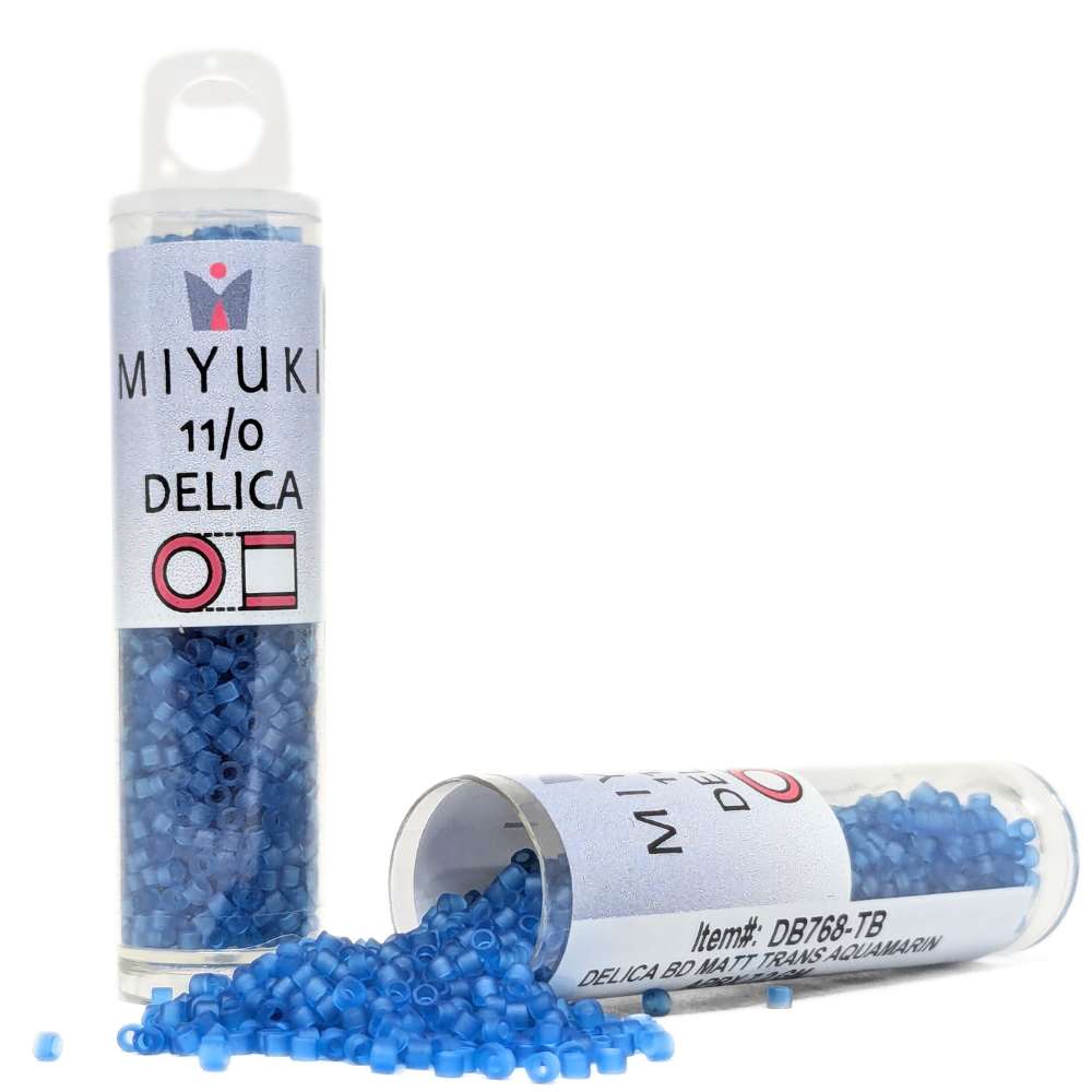 DB0768 Tubo Miyuki Delica 11/0 Matte Transparent Aquamarine 7,2gr. -