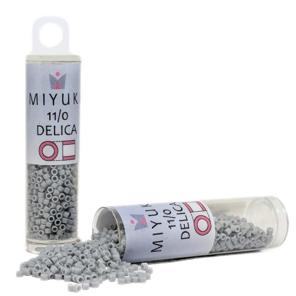DB1139 Tubo Miyuki Delica 11/0 Opaque Ghost Gray 7,2gr. -