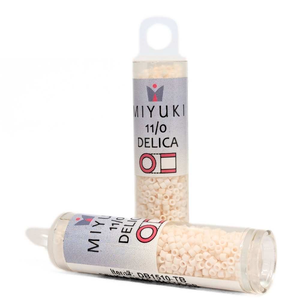 DB1510 Tubo Miyuki Delica 11/0 Matte Opaque Bisque White 7,2gr. -