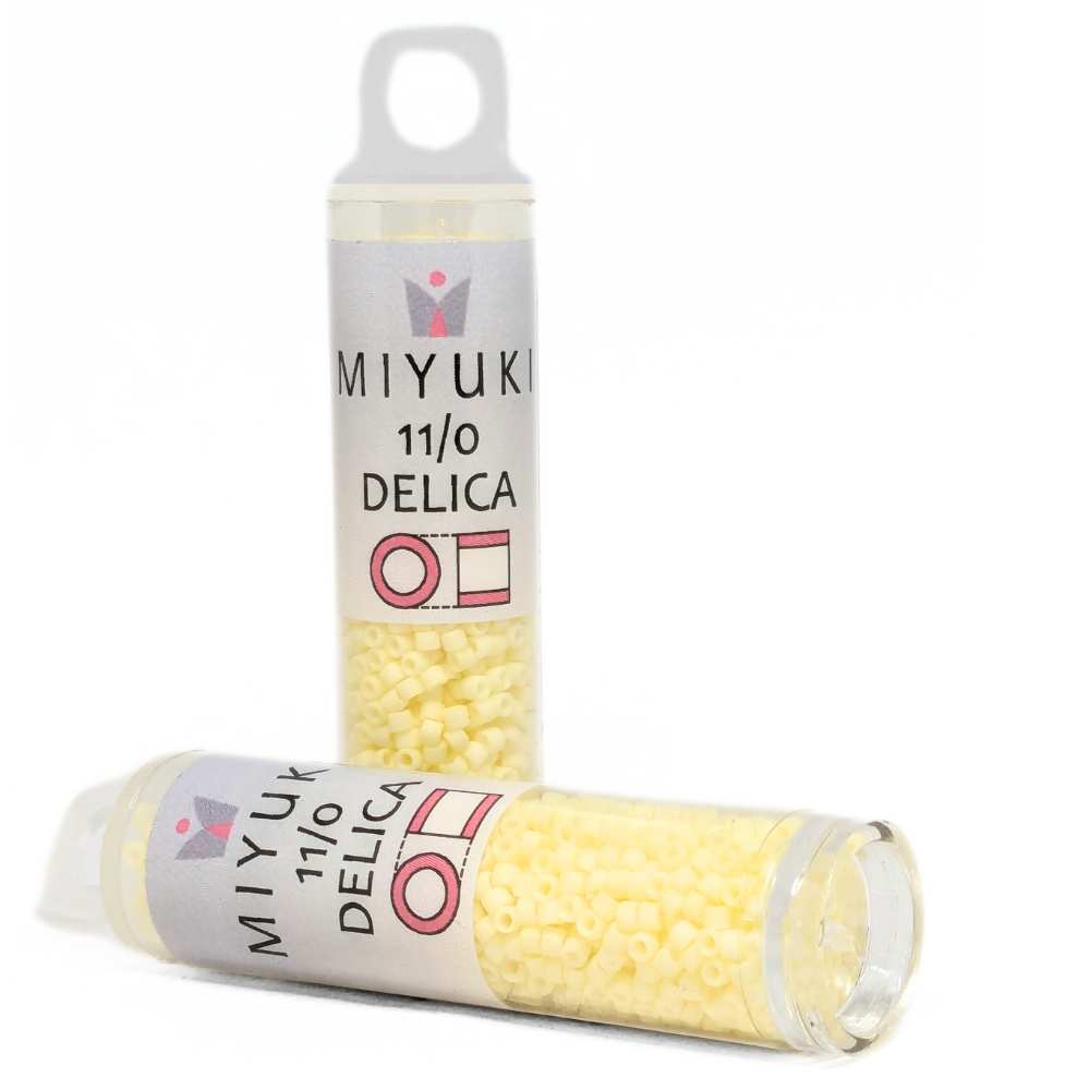 DB1511 Tubo Miyuki Delica 11/0 Matte Opaque pale Yellow 7,2gr. -