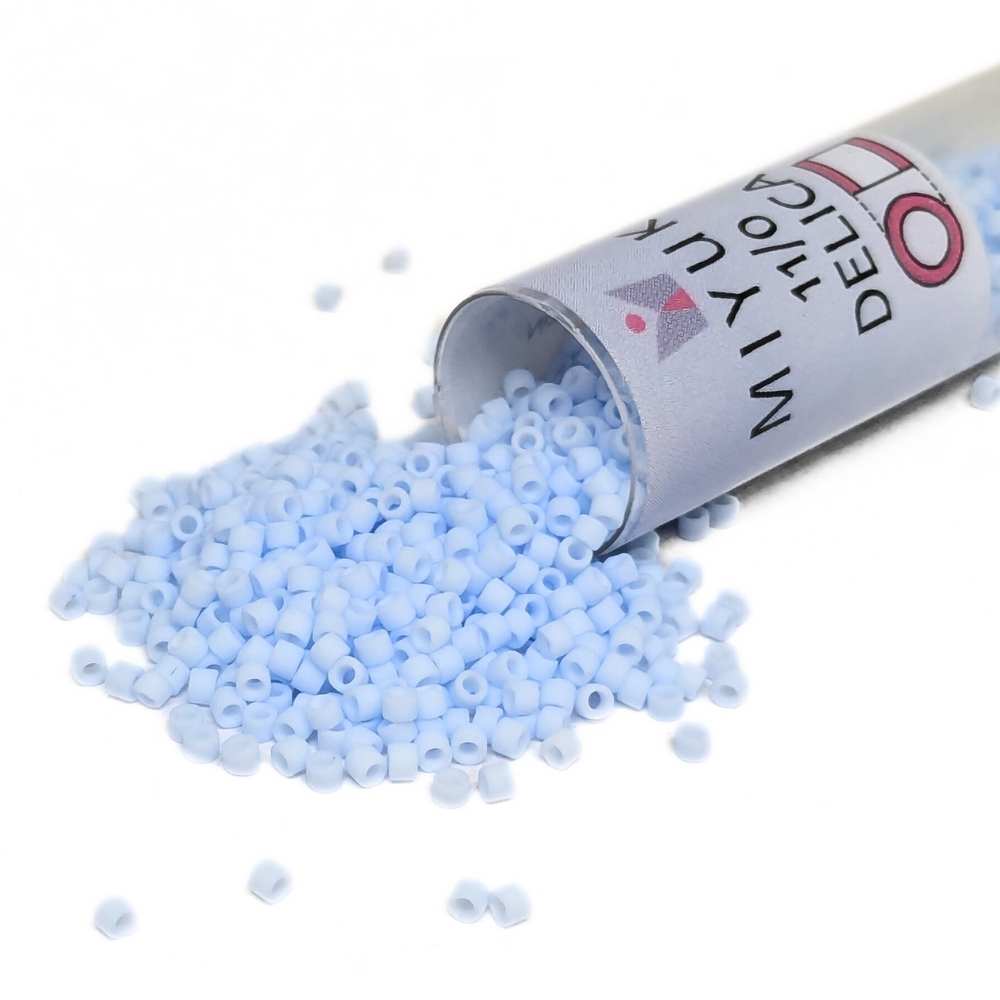 DB1517 Tubo Miyuki Delica 11/0 Matte Opaque Light Sky Blue 7,2gr. -