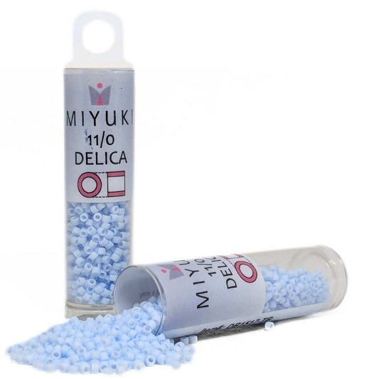 DB1517 Tubo Miyuki Delica 11/0 Matte Opaque Light Sky Blue 7,2gr. -