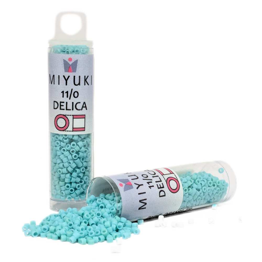 DB1586 Tubo Miyuki Delica 11/0 Matte Opaque Sea Opal 7,2gr. -