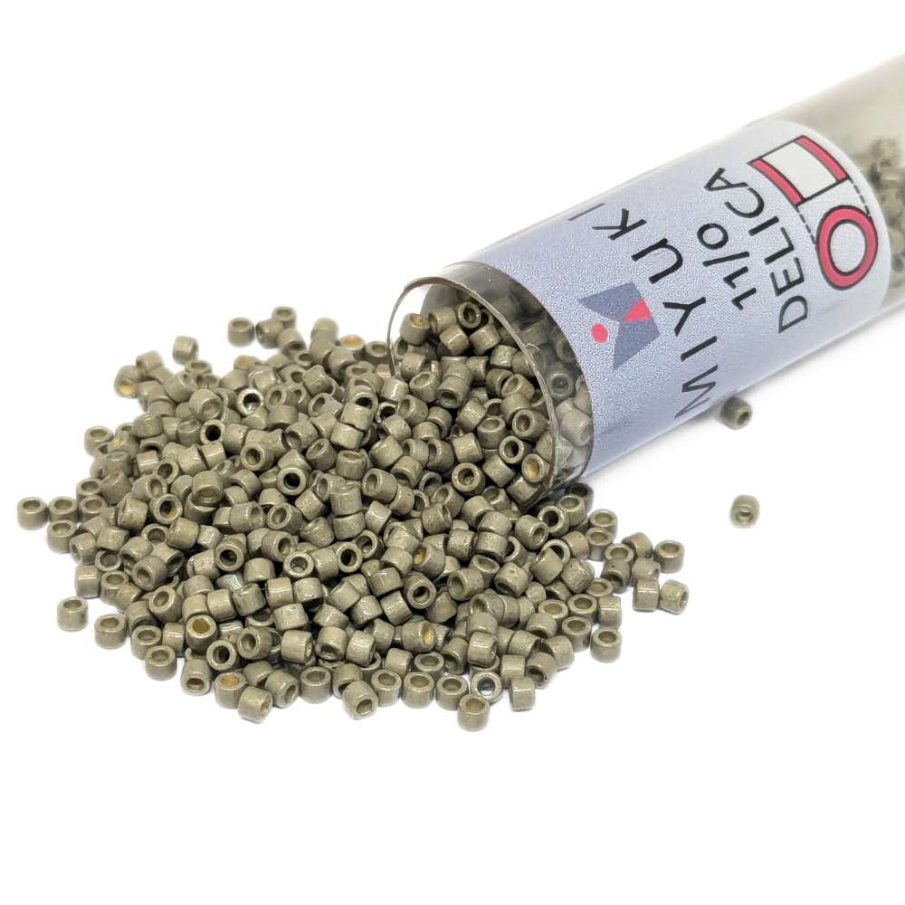 DB1851F Miyuki Delica Tube 11/0 Duracoat Galvanized Matte Lt