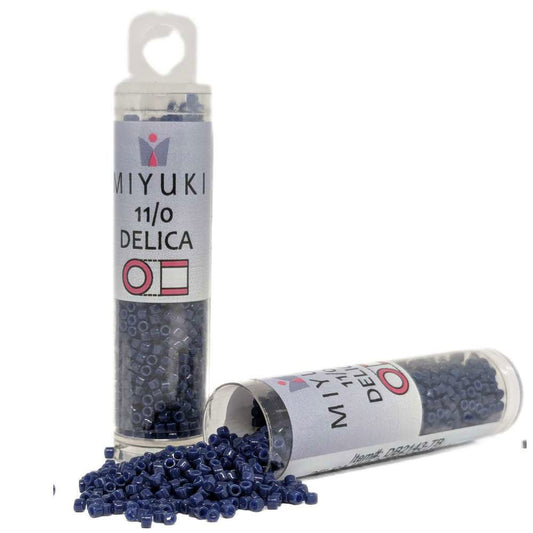 DB2143 Tubo Miyuki Delica 11/0 Duracoat Navy Opaque Dyed 7,2gr - DB2143 Tubo Miyuki Delica 11/0 Duracoat Navy Opaque Dyed 7,2gr - Miyukilandia